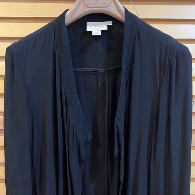 퓨어DKNY 퓨어디케이앤와이 여성 블랙 오픈가디건 가디건자켓