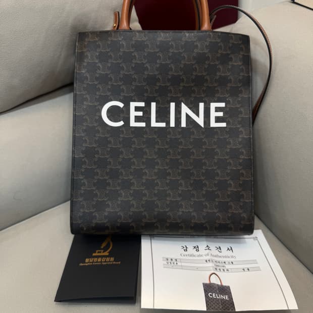 셀린느 버티컬 카바스 스몰 토트백