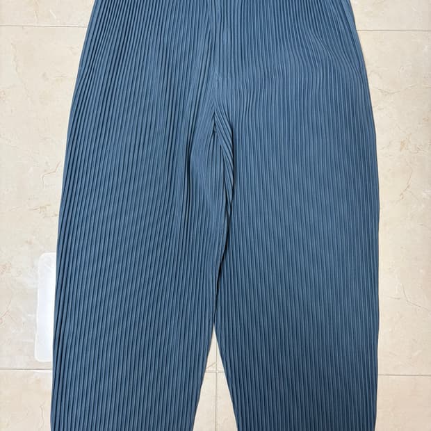 옴므플리세 베이직 팬츠 블루 3사이즈