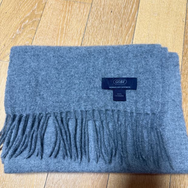 고비 캐시미어 100% 머플러 그레이 