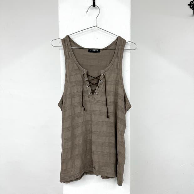 chacoal stripe lace up sleeveless