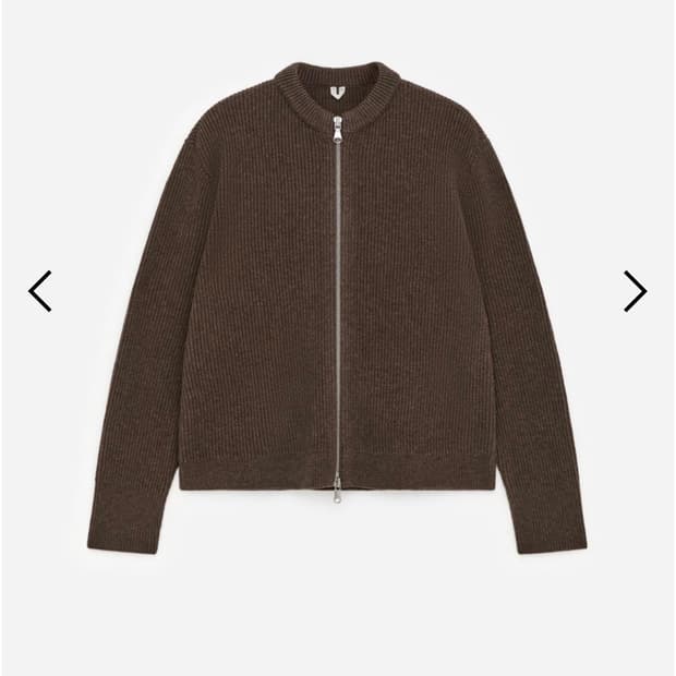 아르켓 남성 나티바 울 투웨이 지퍼 가디건 L 새상품