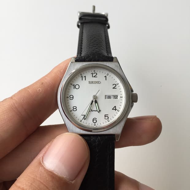 80s seiko chronos arabic index quatz