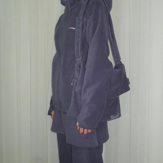 지초이 24-006 FLEECE ZIP HOODIE 쿨그레이