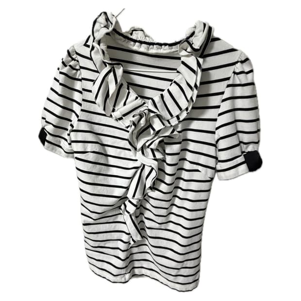 빈티지 스트라이프 리본 셔츠