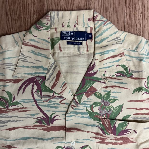 폴로 랄프로렌 코튼 하와이안 캠프 셔츠 사이즈 M