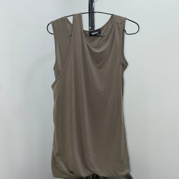 DKNY Draped Asymmetric Tank Top