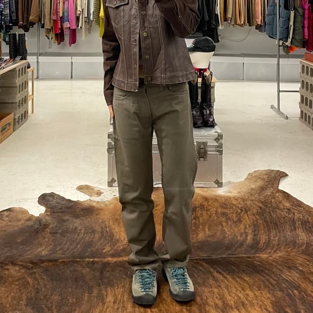 JOE MCCOY brown denim pants 조 맥코이 브라운 데님