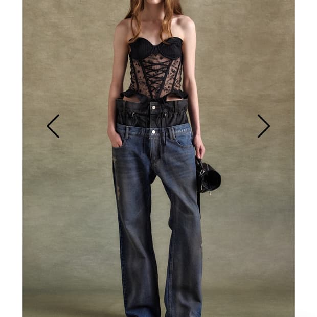 앤더슨벨 DUSTY SPRAY DOUBLE WAIST JEANS