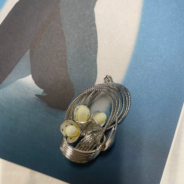 빈티지 실버톤 브로치