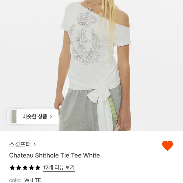 Chateau Shithole Tie Tee White