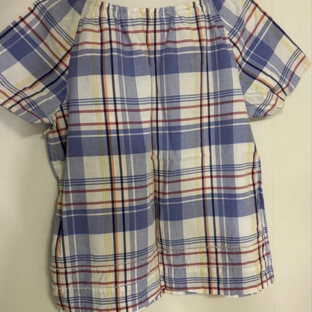 빈티지 체크 블라우스