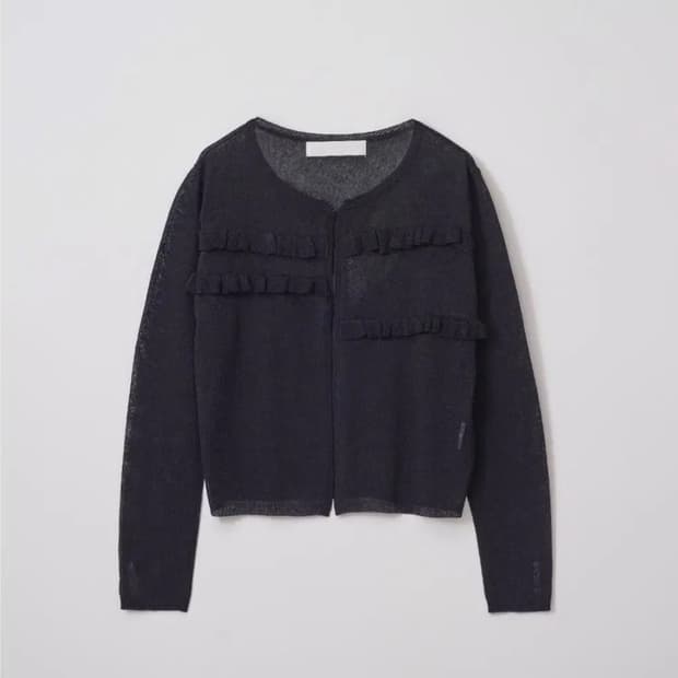 마조네 linen frill cardigan 린넨 프릴 펀프롬펀