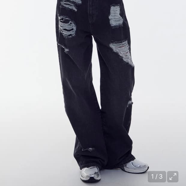 오디너리홀리데이 로우라이즈 데미지 와이드 진