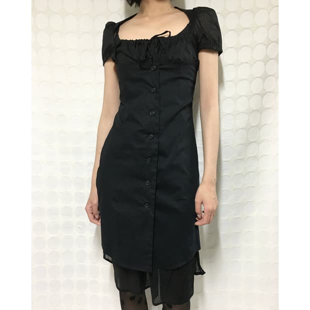 비비안웨스트우드 퍼프 소매 레이어드 원피스