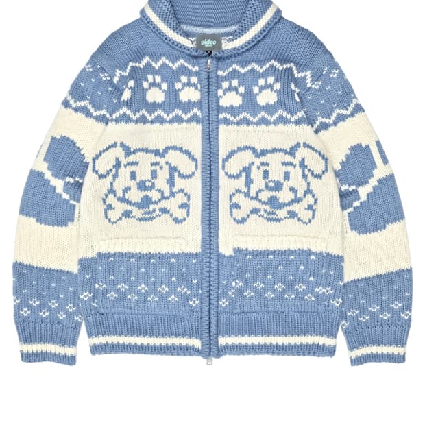 비디오자키 니트집업 트랙탑