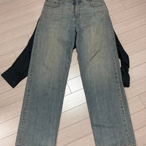 (M) 발렌시아가 셔츠 하이브리드 데님 팬츠 진