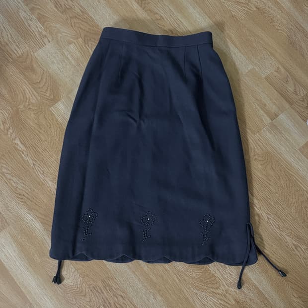 빈티지 플라워 핫픽스 미디스커트 