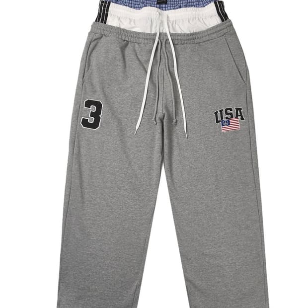 2) 프로젝트gr 3 레이어드 스웻 팬츠 그레이