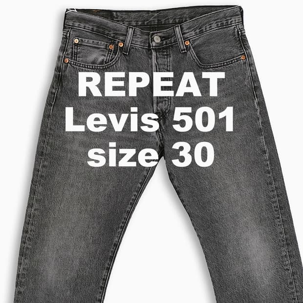 빈티지 리바이스 501 흑청 30 인치 LV50131212