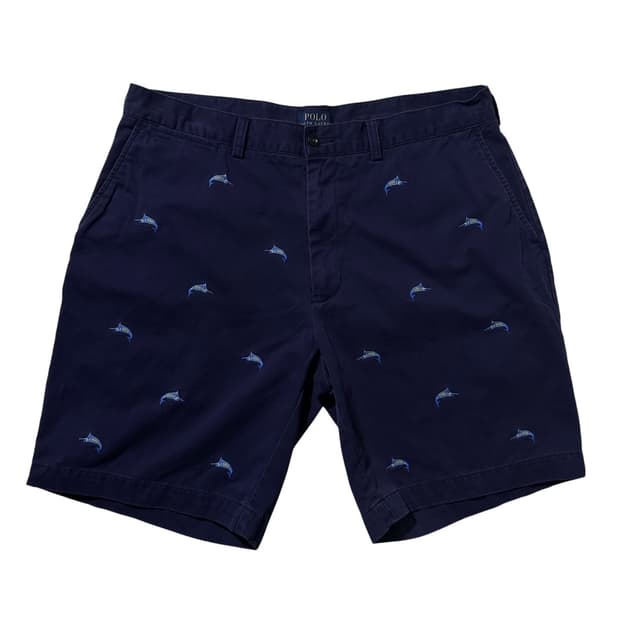 폴로 랄프로렌 엠브로이디드 패턴 하프팬츠 반바지