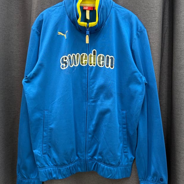 퓨마 스웨덴 국대 트랙탑 져지 블루 L