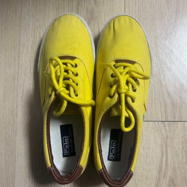 폴로랄프로렌 옐로우 스니커즈 240