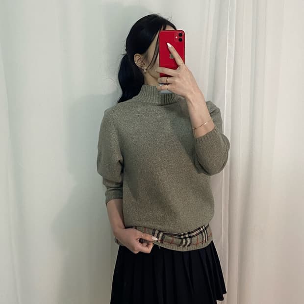 버버리 노바체크 니트