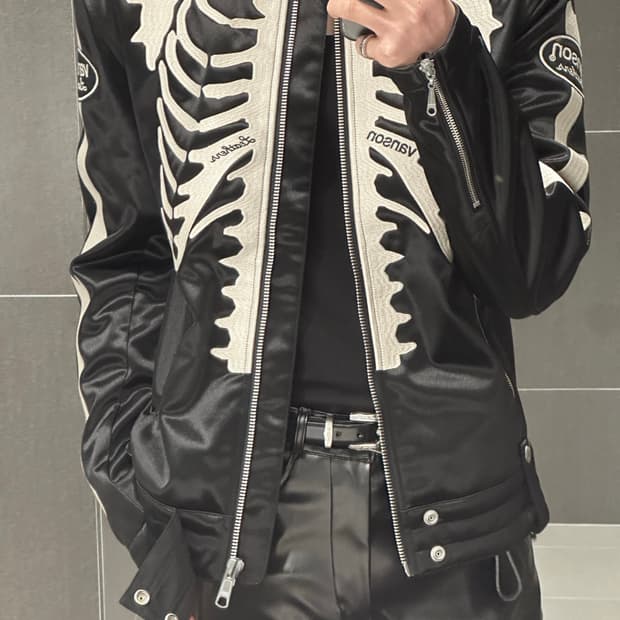 벤슨 레더 본 라이더 자켓