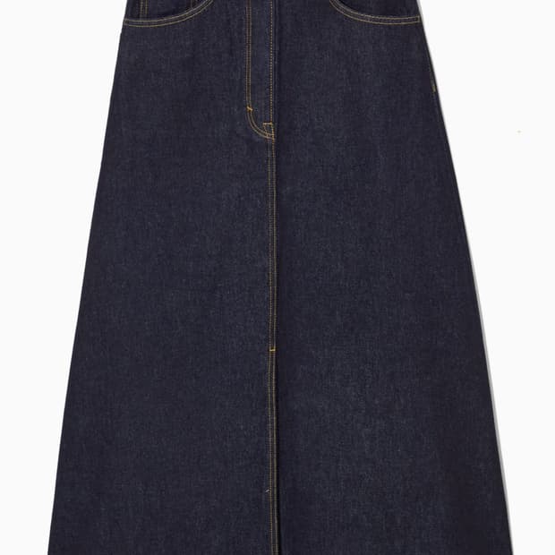 Cos 에이라인 데님 미디 스커트