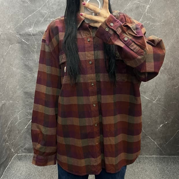 칼하트 긴팔 체크셔츠 s387