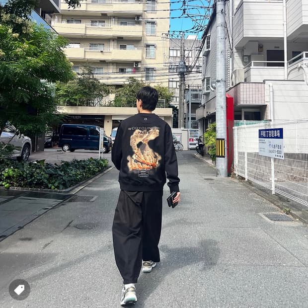 (48) 23fw 우영미 볼케이노 맨투맨 그레이