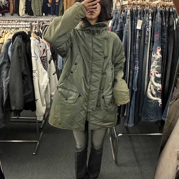 L)휴스턴 빈티지 N3B 올리브 파카