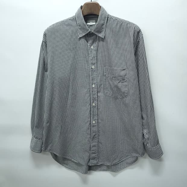 폴스미스 일본빈티지 라인 블랙 깅엄 체크 셔츠 (105)