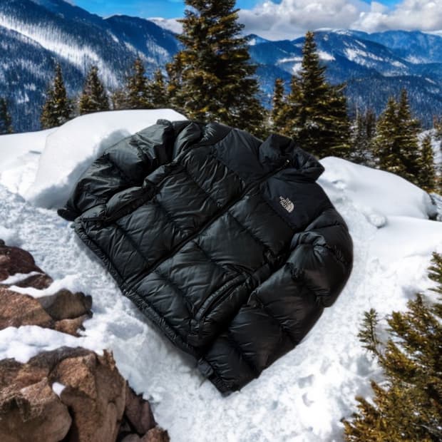 노스페이스 눕시 블랙 700필 구스다운 패딩