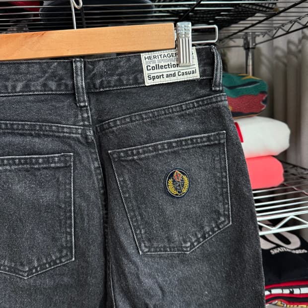 헤리티지플로스 흑청 데님 팬츠