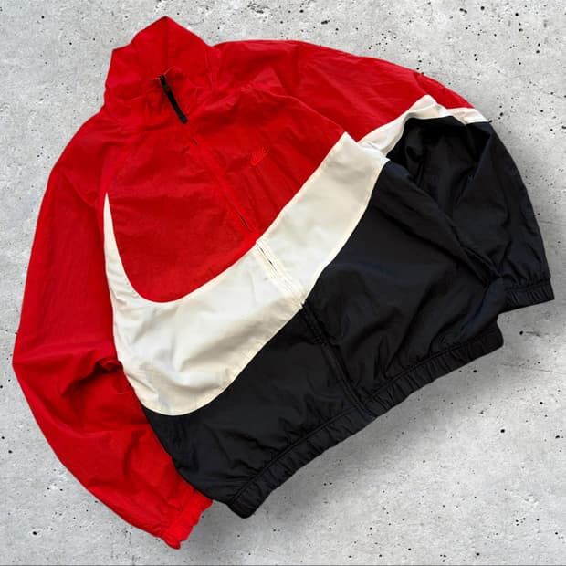 [XL] 나이키 빅스우시 우븐 자켓 레드/블랙 바람막이 C715