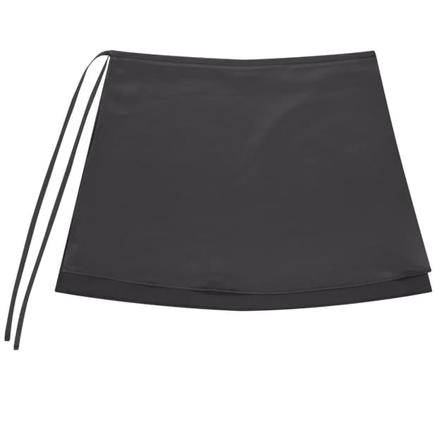 코이세이오 038 새틴 레이어드 스커트 챠콜