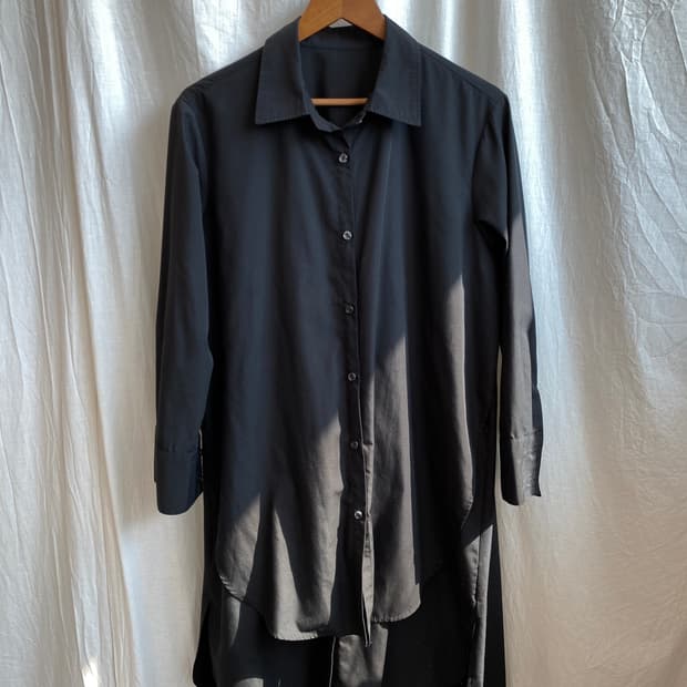 블랙 더블셔츠원피스(F)