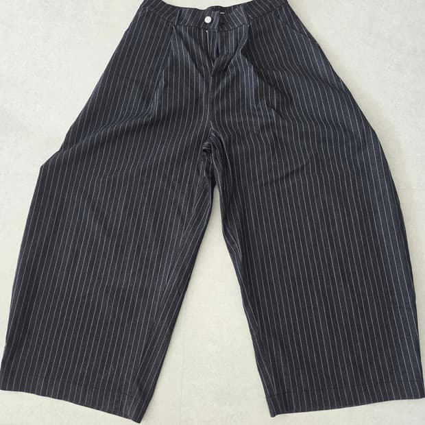 pushpush 스트라이프팬츠 black