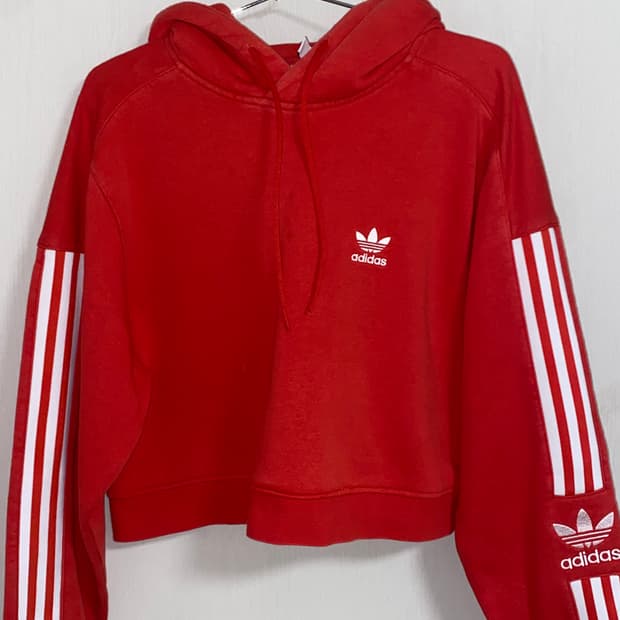 아디다스 크롭 후드