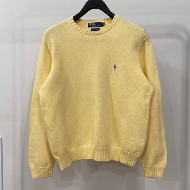 폴로 랄프로렌 코튼 니트 옐로우