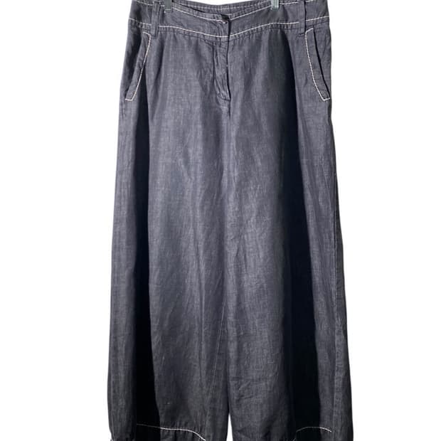 막스마라 코튼 린넨 크롭 팬츠