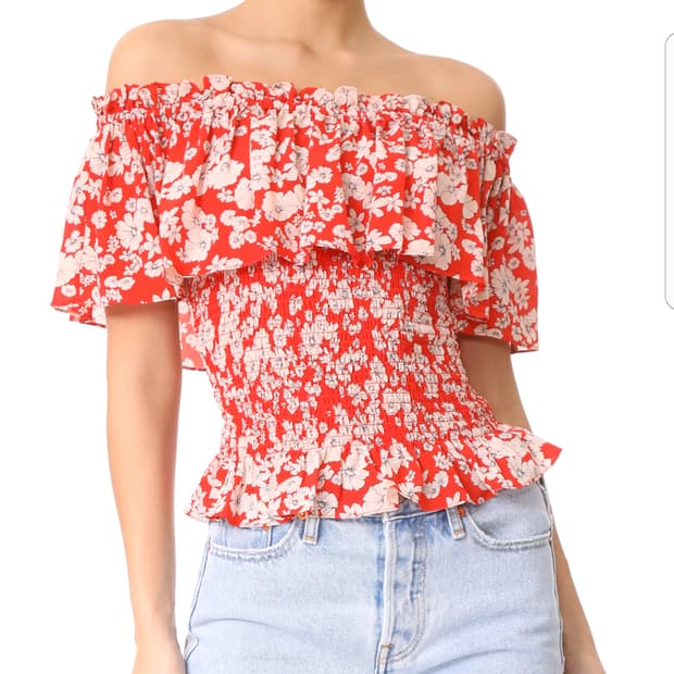 REBECCA TAYLOR 실크 블라우스