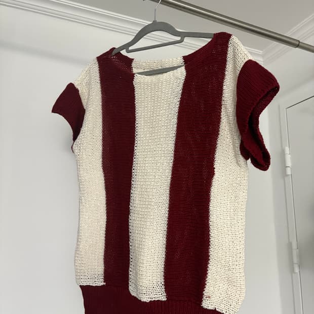 일본 빈티지 반팔 니트