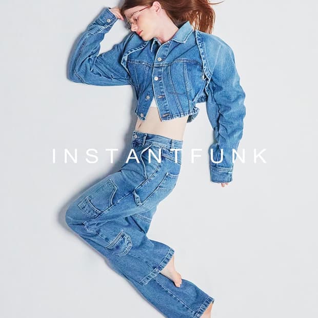 인스턴트펑크 멀티 웨이 데님 자켓 블루