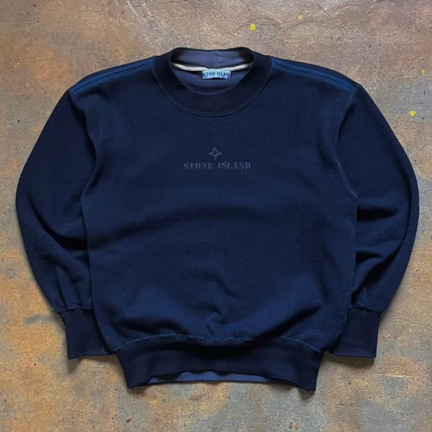 80s 스톤아일랜드 아카이브 센터 로고 니트 스웨터