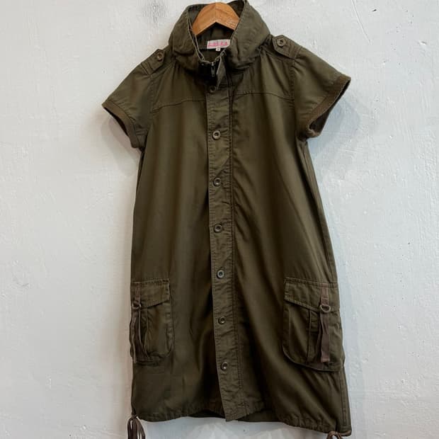 COLZA JPN 밀리터리 하프 롱자켓 원피스