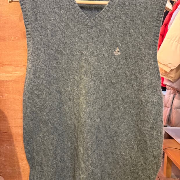 빈폴 카키 니트조끼