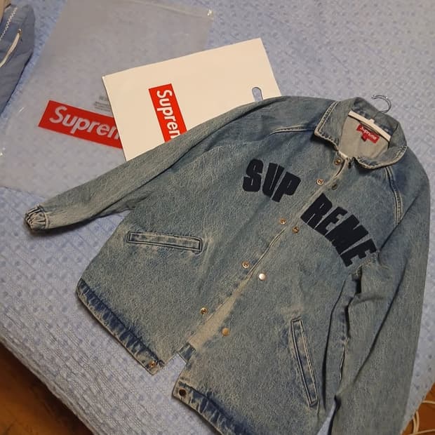 Supreme 슈프림 아크 데님 코치 자켓 워시드 인디고 - 25SS